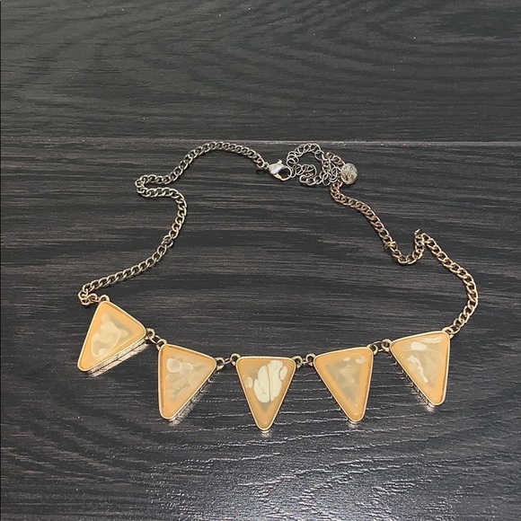 Claire S Jewelry Pale Pink Triangle Necklace Poshmark